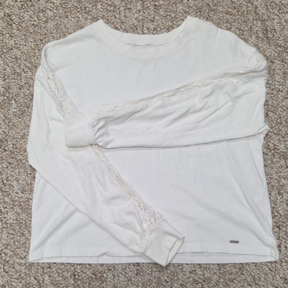Hollister White Long Sleeve Tee